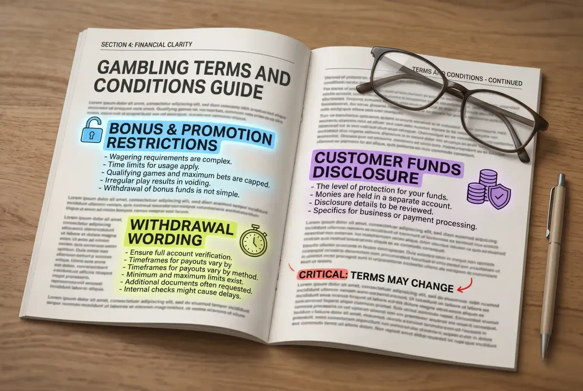 Analyzing online casino bonus terms and conditions, rollover rules, and limits