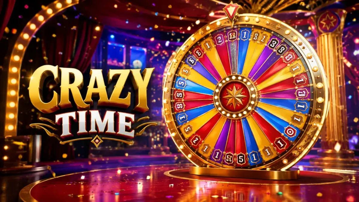 Evolution Gaming Crazy Time 54-segment money wheel live studio game show