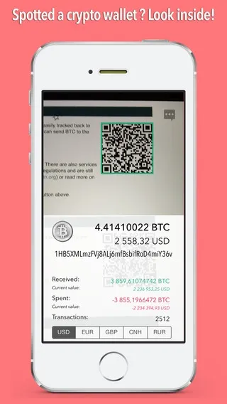 Scanning cryptocurrency TRC-20 deposit QR code on mobile wallet application