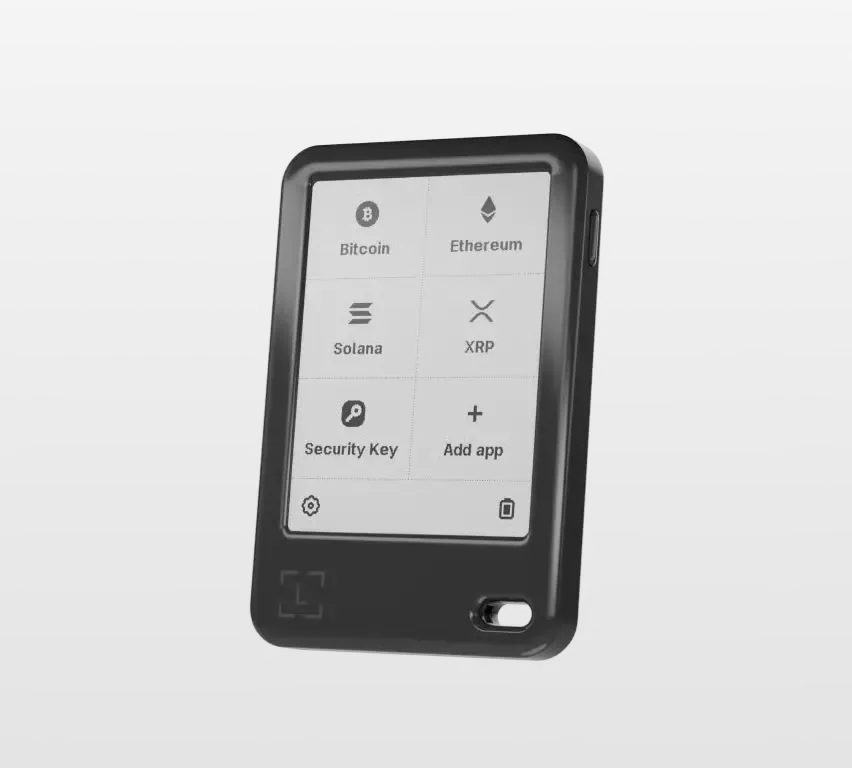 Non-custodial cryptocurrency hardware wallet and secure blockchain private keys