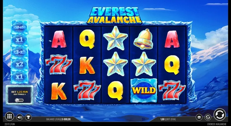 Avalanche tumble feature and expanding reel heights on Megaways slots