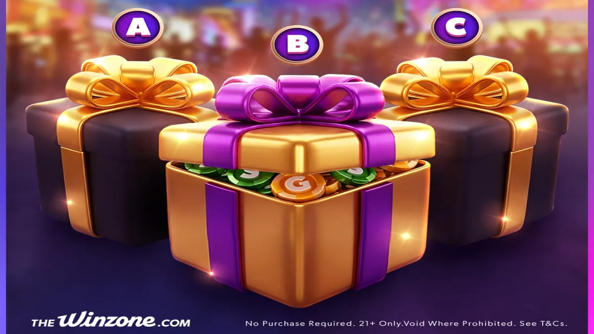 No-deposit casino registration bonus gift box rewarding new member sign-ups